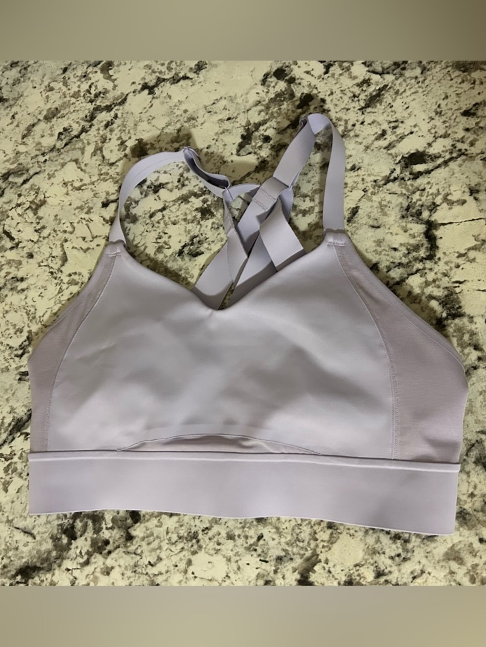 Brooks Lavender Sport Drive Interlace Run BRA size M Strappy High Compression - Picture 1 of 6
